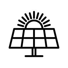 Solar energy line icon vector illustration