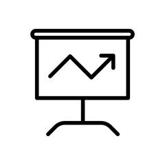 Financial growth line icon vector illustration