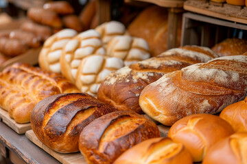 bread baking in the bakery