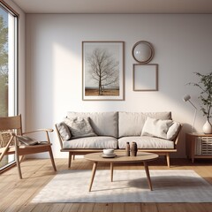 Candid Photo of a Scandinavian Living Room