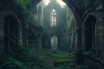 Fototapeta premium An old medieval abandoned city