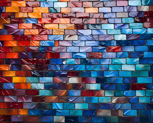 Colorful stained glass mosaic background. Wallpaper for your design.