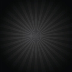 Black grey Sunburst radial Pattern background. Vector illustration