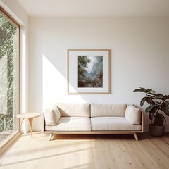 A clean spacious Scandinavian Living Room