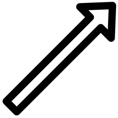 right up arrow vector outline icon
