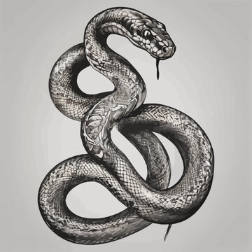 Snake Tatto Design EPS Format Very Cool