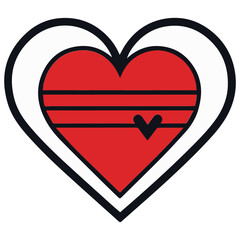 love sweet heart hand draw scribble, frame icon decor (4)