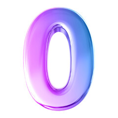 0 number gradient luxury 3d render