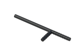 Police baton isolated on white background. Cop rubber stick. Policeman equipment. 3d render