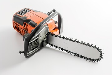 Naklejka premium chainsaw isolated on white