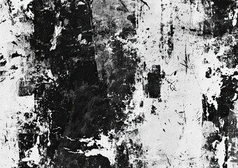 Weathered Whisper, Black & White Texture in Distress, A Symphony of Black & White Cracks