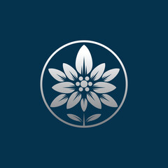 Edelweiss Flower Elegant Logo
