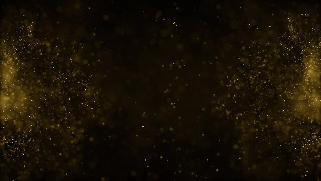 Particles bokeh abstract gold event awards trailer titles cinematic concert openers luxury celebration background loop
