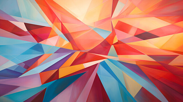abstract background of multicolored polygonal origami paper