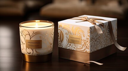 label candle package