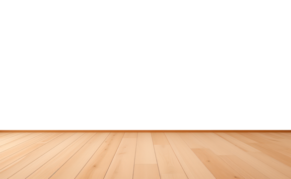 light parquet floor with empty space and plinth , png file - Powered by Adobe