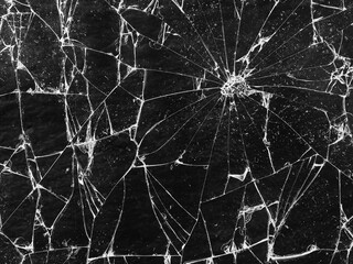 broken glass on a dark background