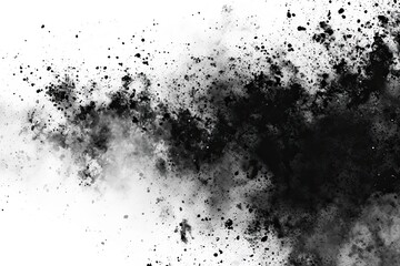 Fototapeta premium Small amount of dust scattered on white background