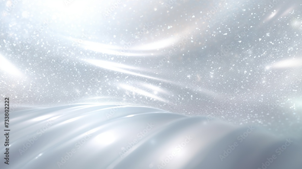 Wall mural Abstract soft silver and white glitter light texture defocused concept background.