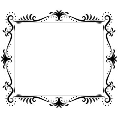 Retro vintage frame is an antique photo frame. Decorated with rolled flowers and dividers.