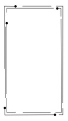 Hypnotic Black and White Geometric Composition, frame for your text on white