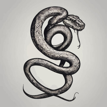 Snake Tatto Design EPS Format Very Cool