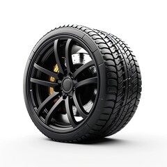 Car Tyre on white background