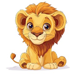 Fototapeta premium Cute leo zodiac sign isolated on white background