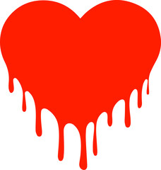 Dripping heart svg