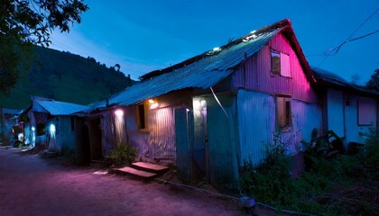 日本の貧しい家屋 - obrazy, fototapety, plakaty