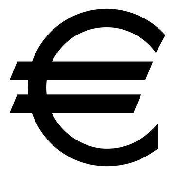 Euro European currency symbol isolated