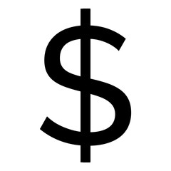 USD American dollar symbol isolated