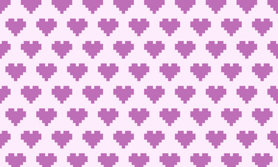 vector purple heart with pixel style background