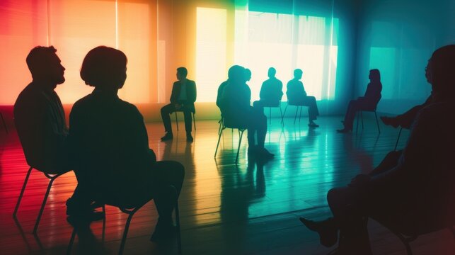 Group Therapy Session in Progress Indoors