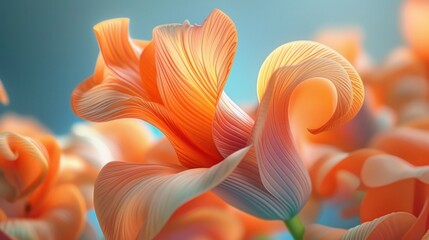 Close-Up of a Vibrant Orange Flower in Full Bloom