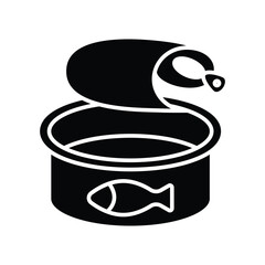 Canned fish icon vector on trendy design