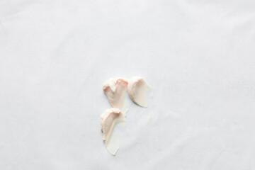 Top view of american buttercream spread out, buttercream with air pockets, textured buttercream cake decorating techniques