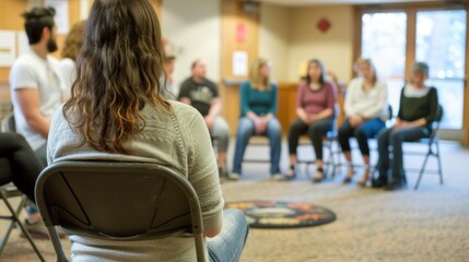 Group Therapy Session in Progress Indoors