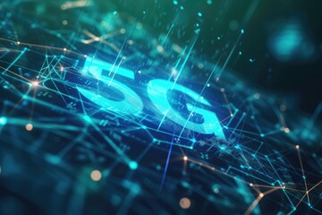 Fototapeta premium 5g network technology background