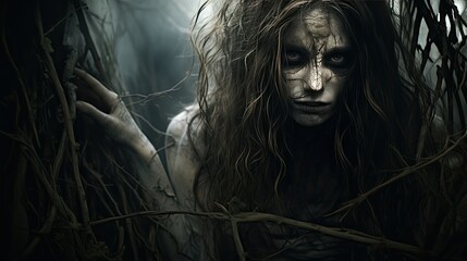 blood horror woman