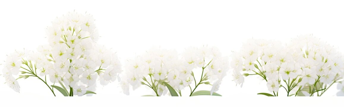 a closeup image of beautiful white flowers abstracted on a bright white background used as a wallpaper
