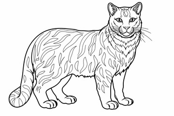 Fototapeta na wymiar printable picture, coloring book with animals,