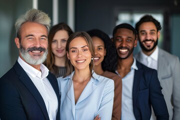 Obraz premium Group portrait of smiling business people