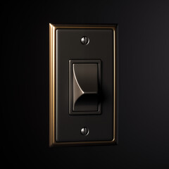 light switch on black background