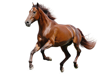 Horse in Motion on Transparent Background, PNG, Generative Ai