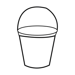Bucket Icon Vector Simple Design. bucket icon isolated on white background. Modern icon vector illustration. Eps file 283.