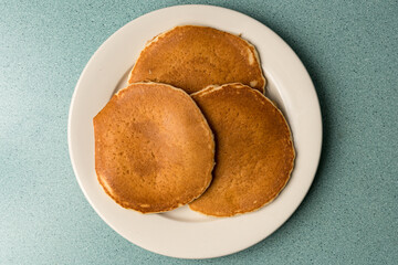 Three large pancakes