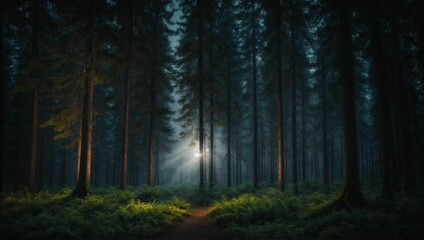 a path through a wooded forest in the middle of the day