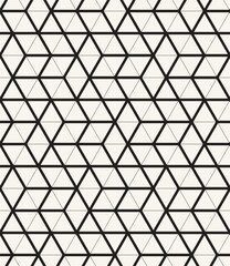Vector seamless pattern. Modern stylish texture with monochrome trellis. Repeating geometric grid. Simple graphic design. Simple linear print.	