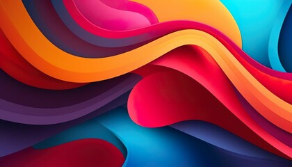 AI generated illustration of a vibrant colorful abstract background for wallpapers
